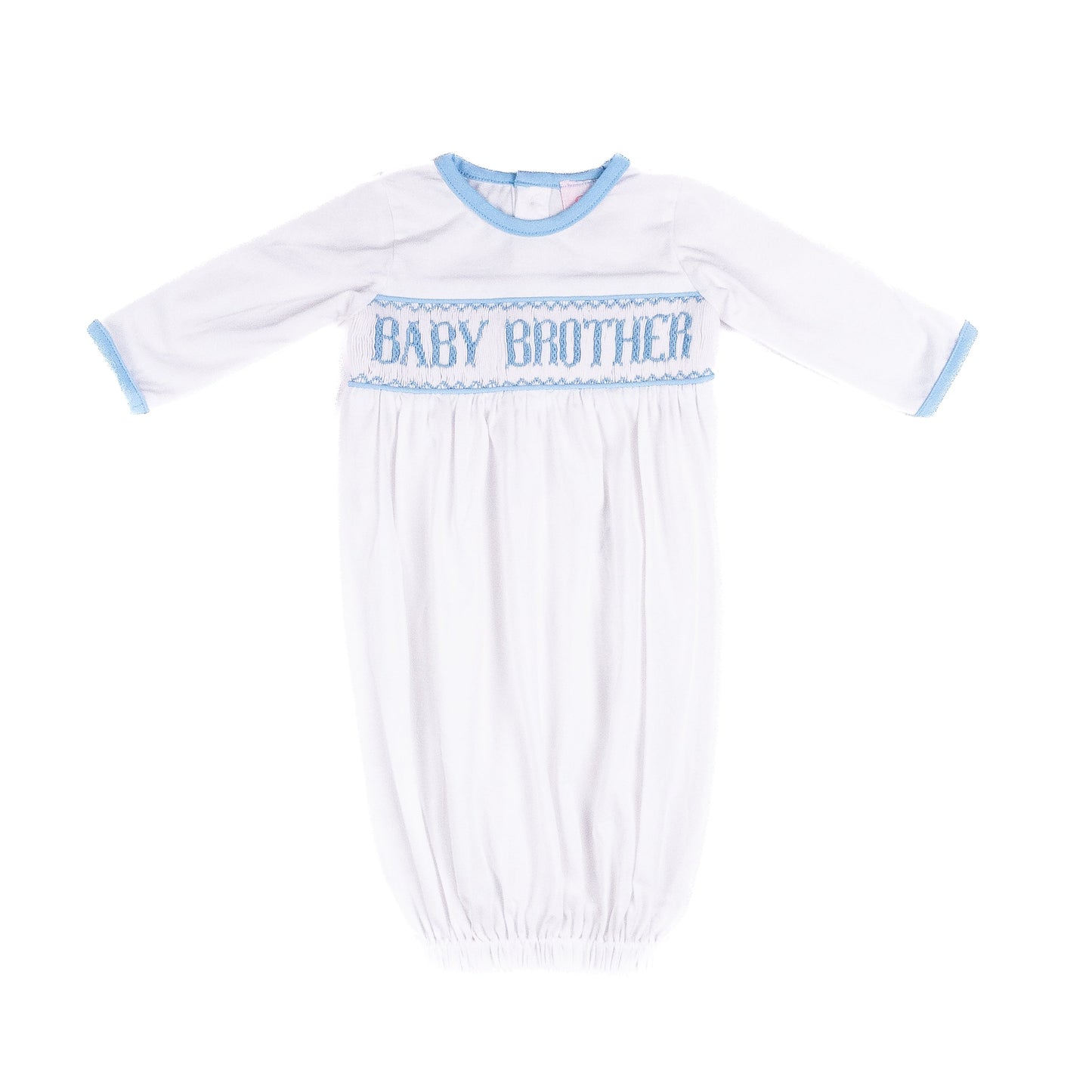 Baby Brother Gown - White/Blue