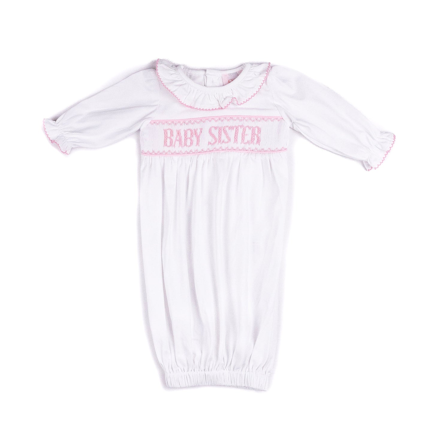 Baby Sister Gown - White/Pink