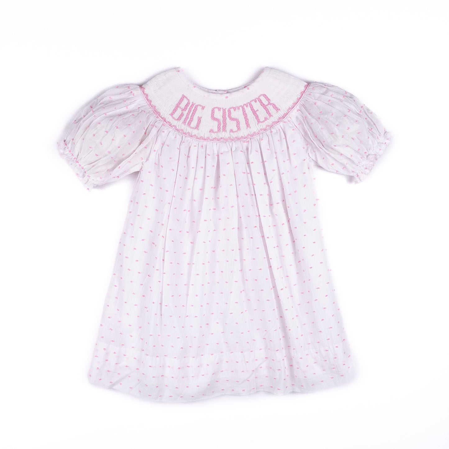 Big Sister Dress - Pink Swiss