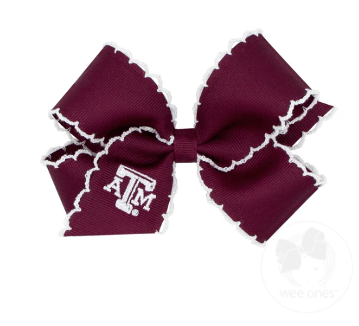 King Grosgrain Bow With Moonstitch Edge - A&M - George & Co.