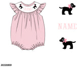 PERSONALIZED STANDING GIRL BLACK DOG  BUBBLE PRE-ORDER