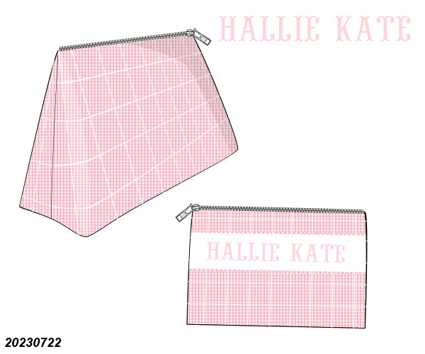 PINK GINGHAM POUCH