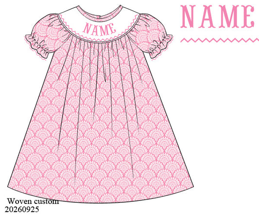 Personalized Smock - Pink Floral Dress