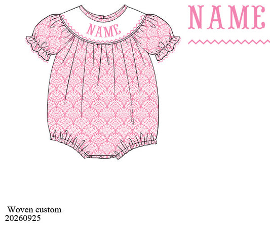 Personalized Smock - Pink Floral Bubble
