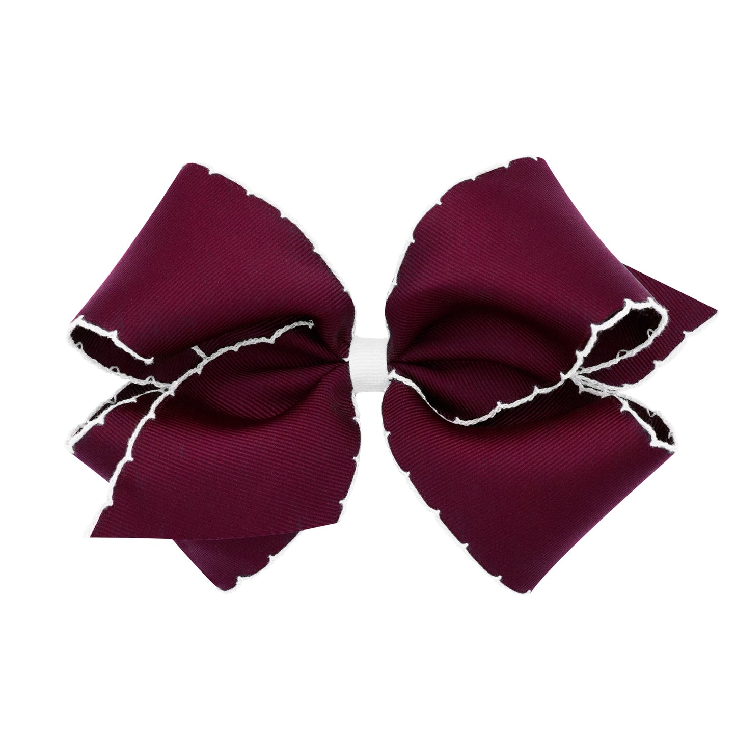 Medium moonstitch bow - Maroon - George & Co.