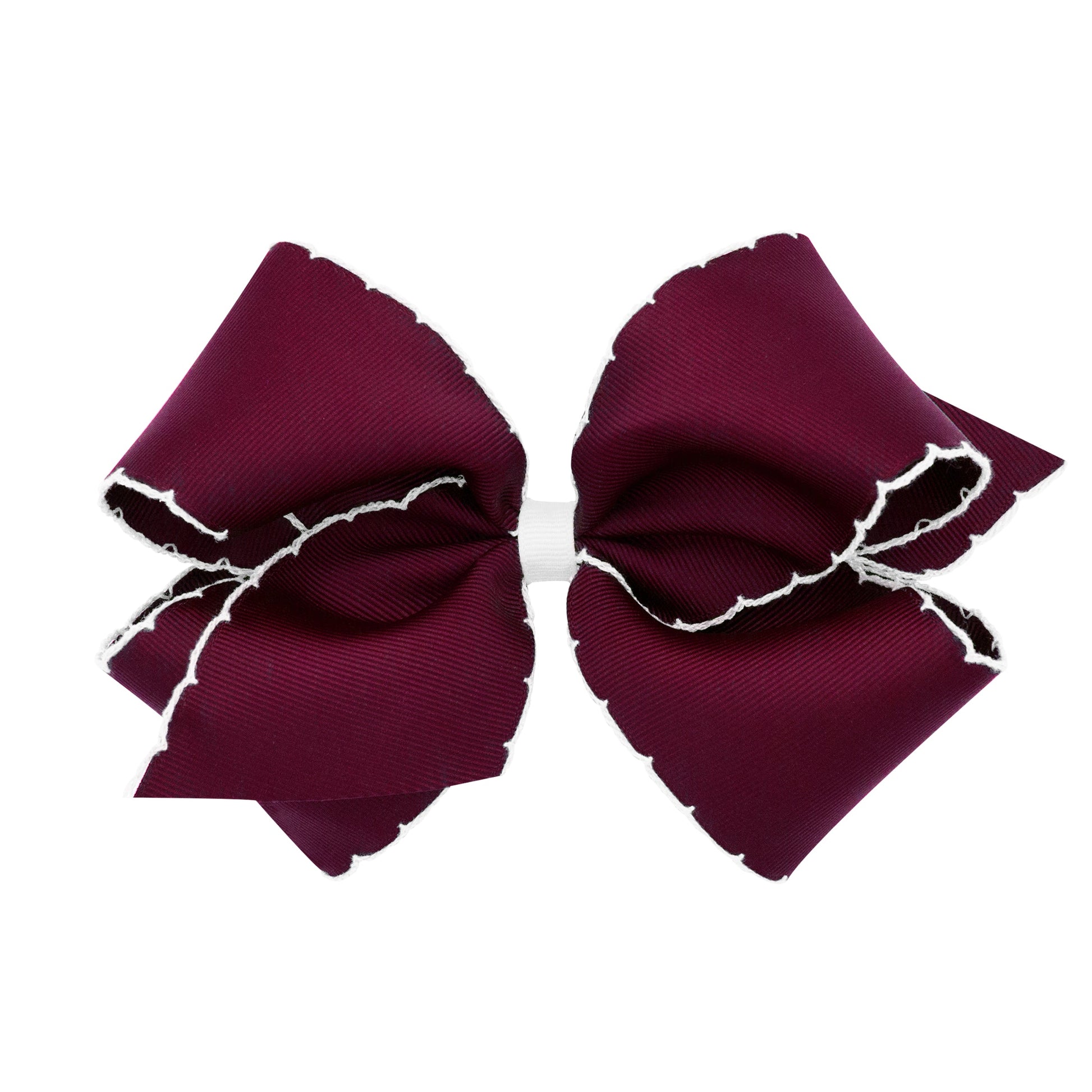 Medium moonstitch bow - Maroon - George & Co.