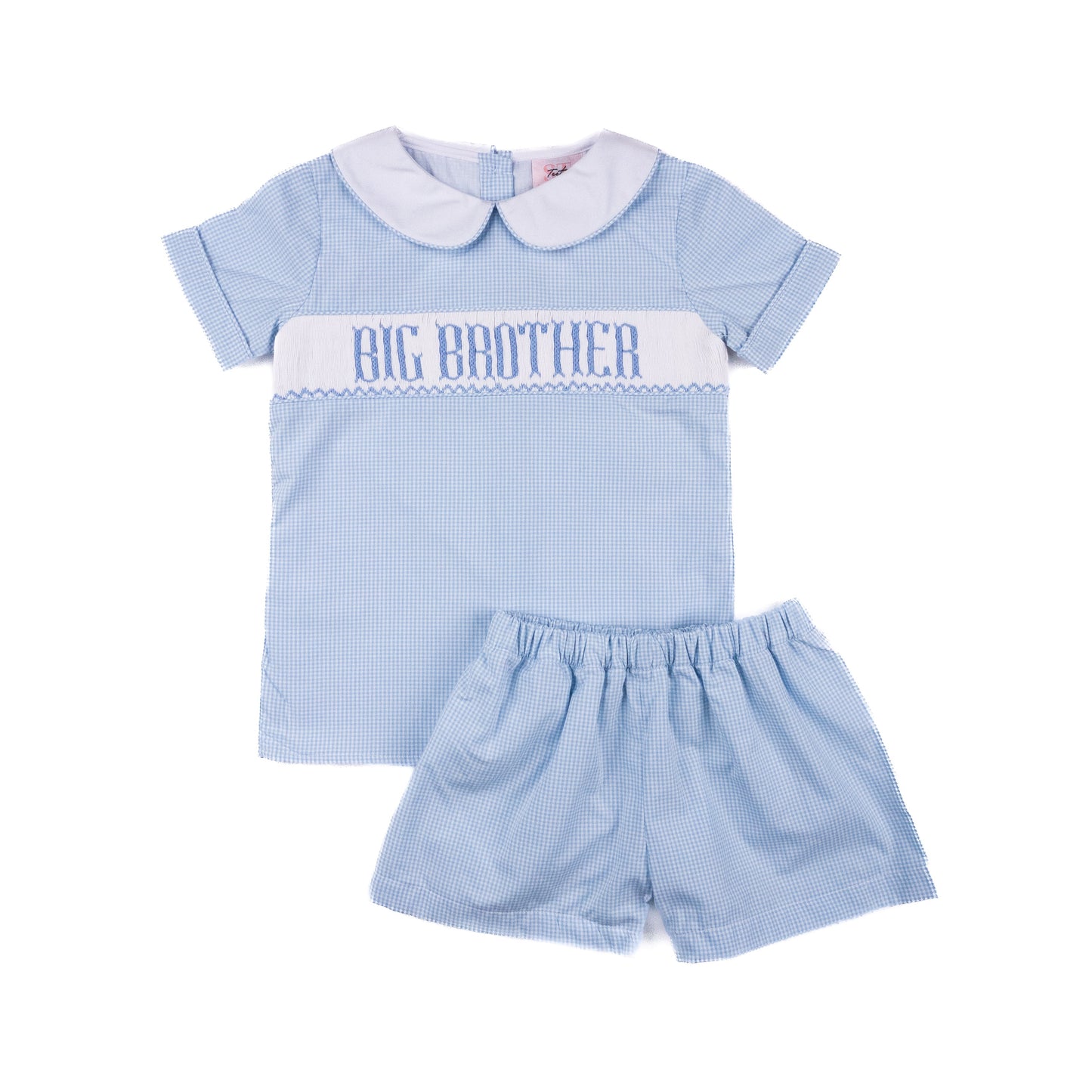 Big Brother Short Set - Blue Gingham