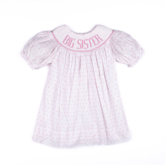 Big Sister Dress - Pink Swiss