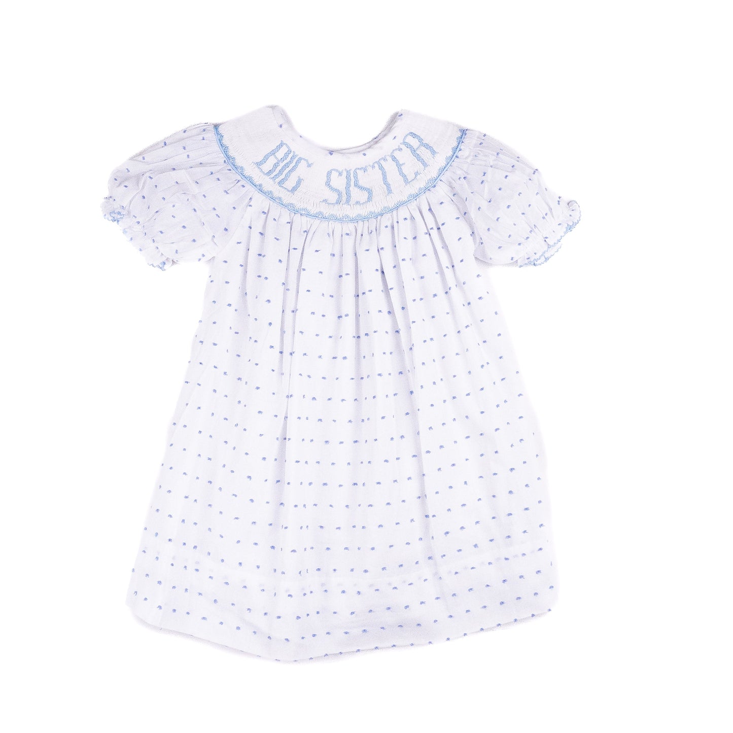 Big Sister Dress - Blue Swiss
