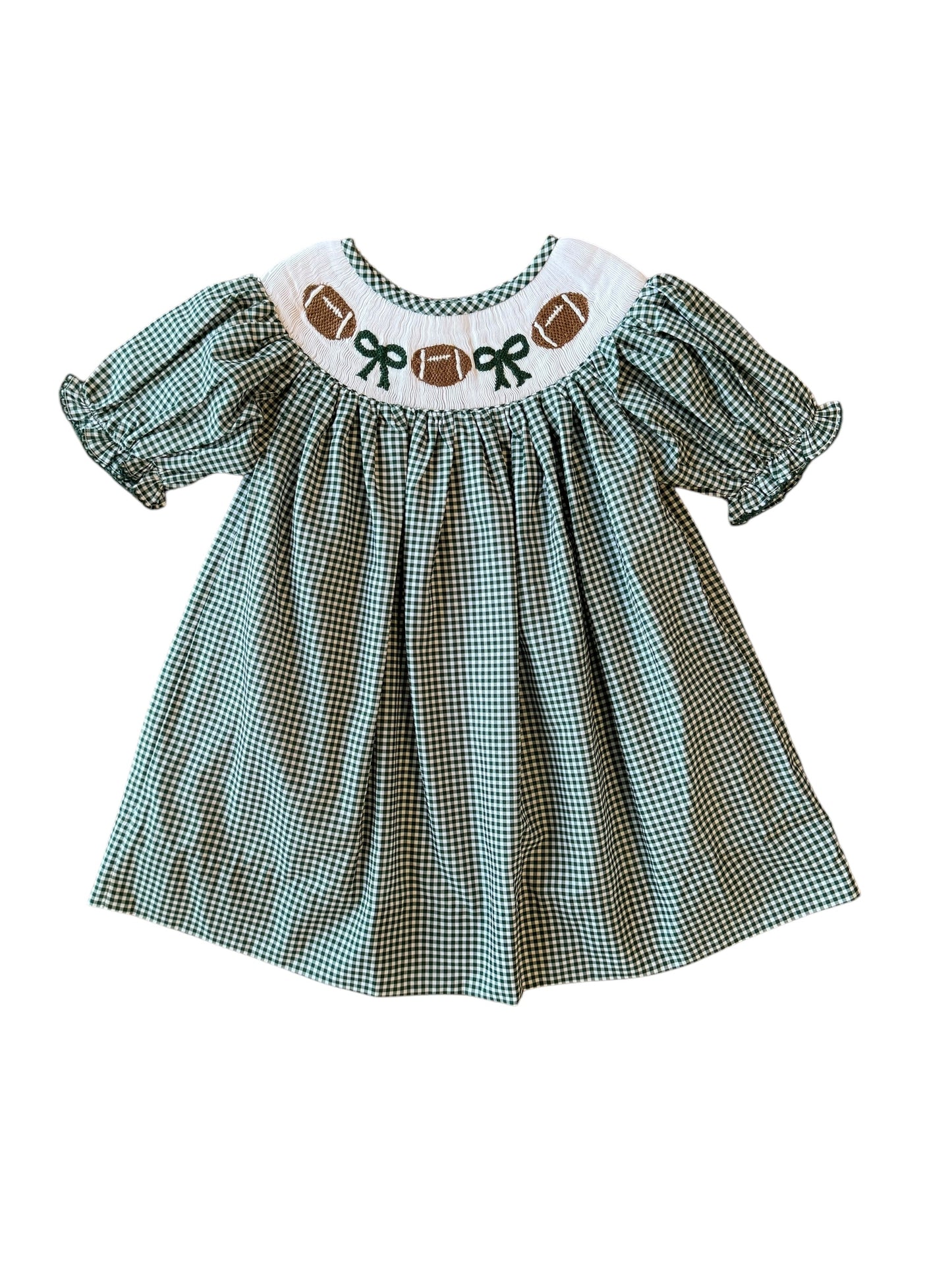 Green Gingham Football  - Kate Dress