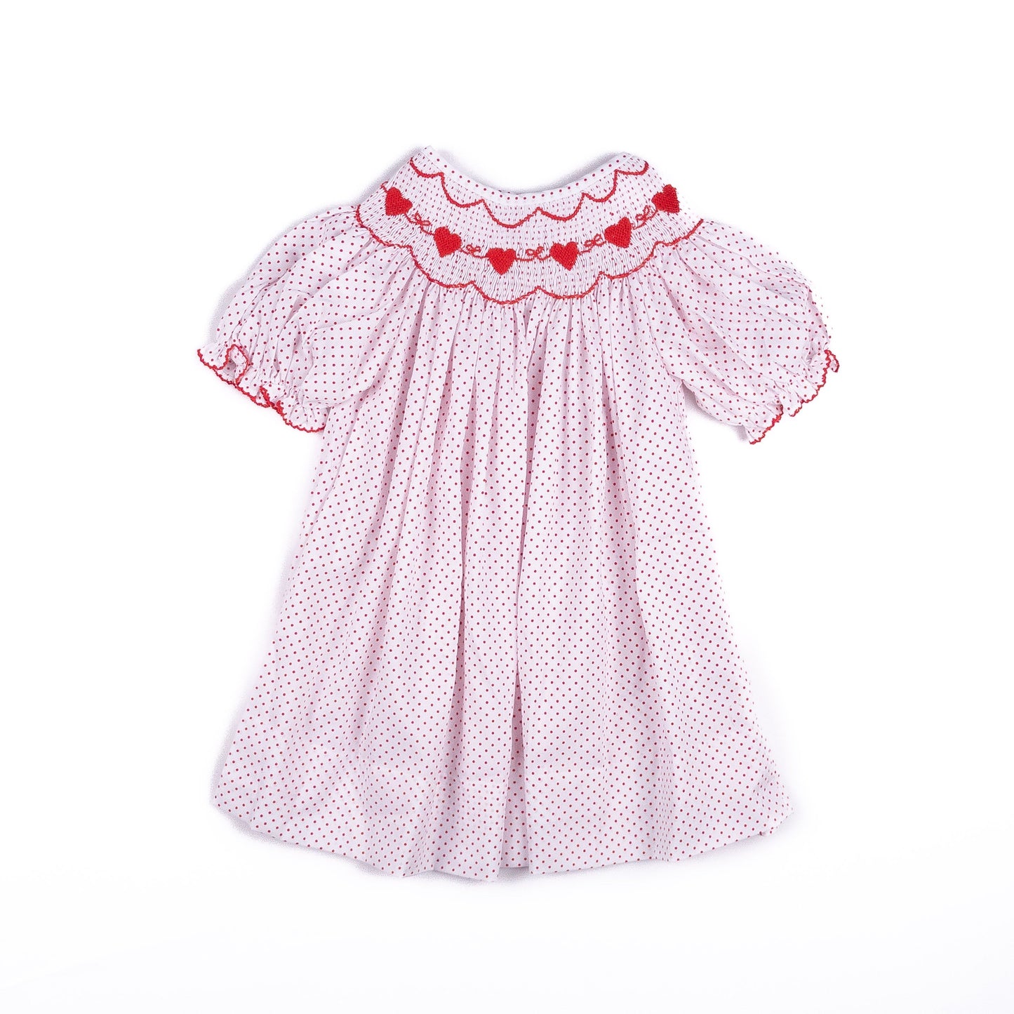 Hearts Red Bitty Dot - Dress