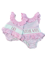 PERSONALIZED PINK GINGHAM SWIMSUIT ONE PIECE PRE-ORDER