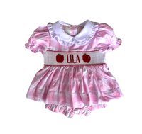 PERSONALIZED PINK APPLE DIAPER SET PRE-ORDER