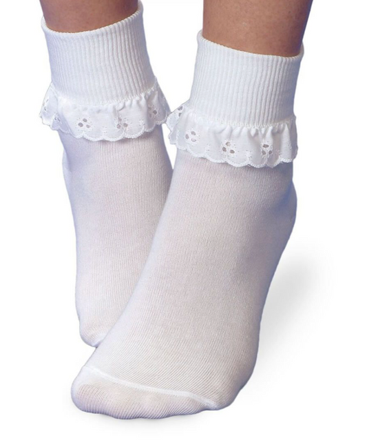 Jefferies Socks Eyelet Lace Turn Cuff Socks 1 Pair