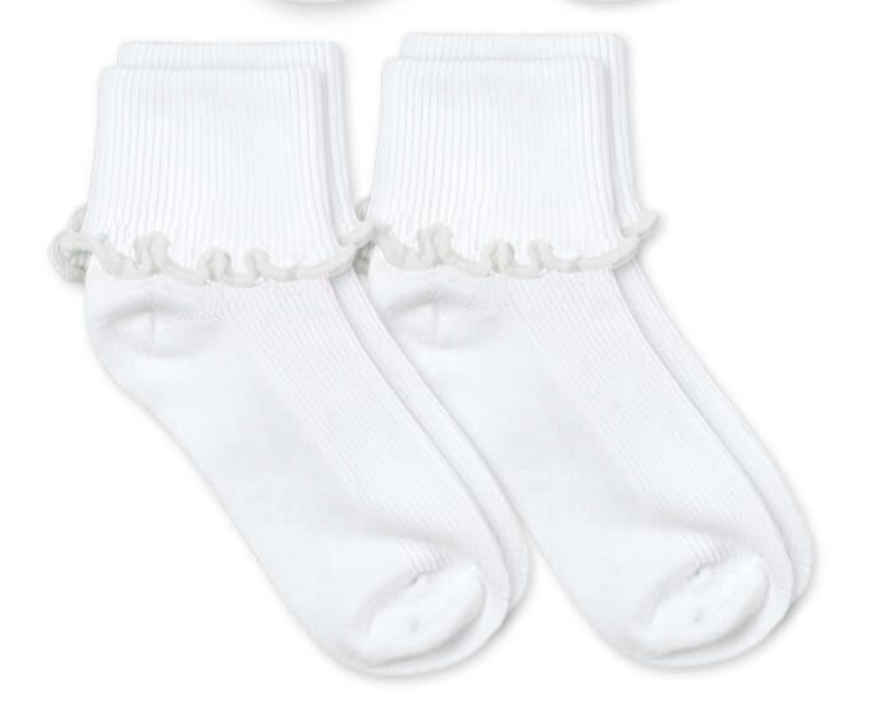 Ripple Edge Smooth Toe Turn Cuff Socks 2 Pair Pack