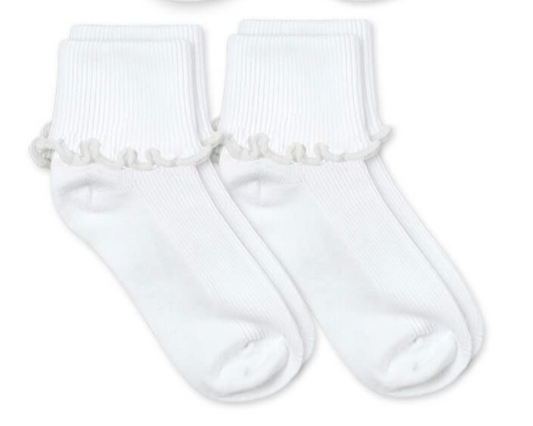 Ripple Edge Smooth Toe Turn Cuff Socks 2 Pair Pack