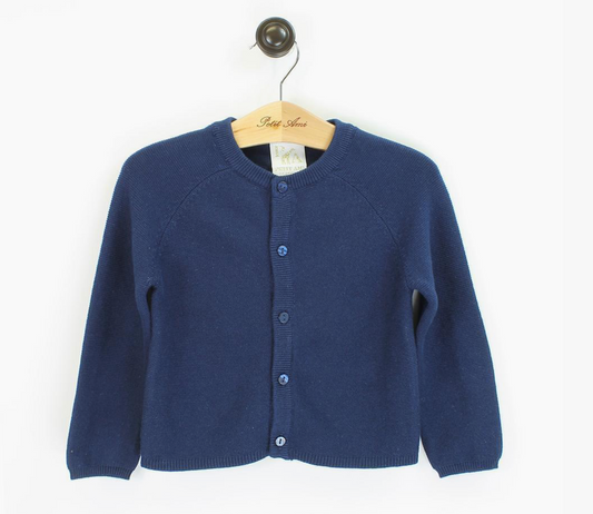 Purl Knit Cardigan Sweater
