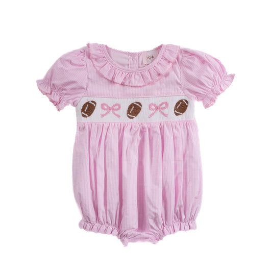 Football Pink Gingham - Allison Bubble