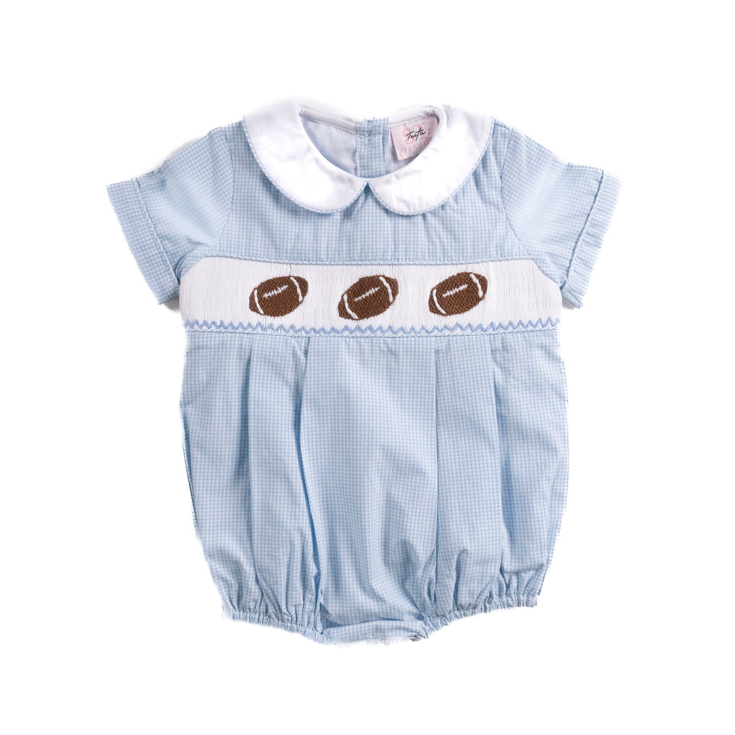 Football Blue Gingham - Noah Bubble