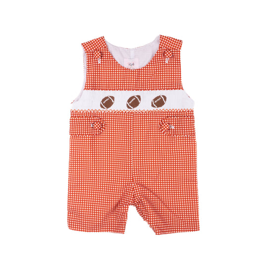 Burnt Orange Gingham Football - Henry Jon Jon