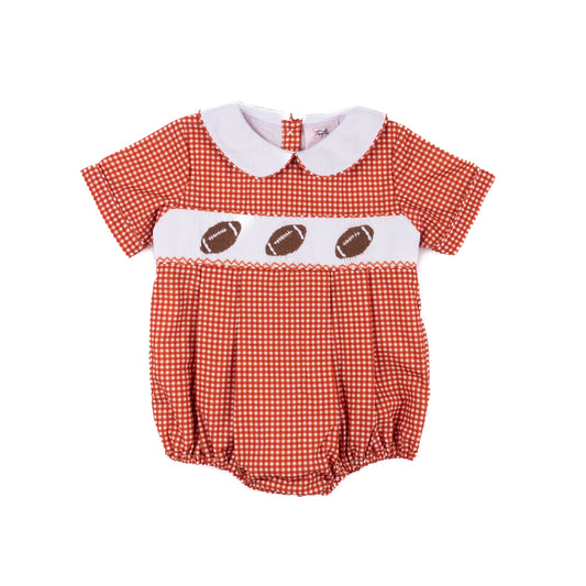 Burnt Orange Gingham Football - Noah Bubble