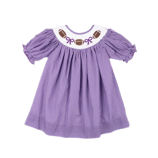 Purple Gingham Football  - Kate Dress