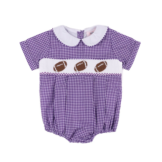Purple Gingham Football - Noah Bubble