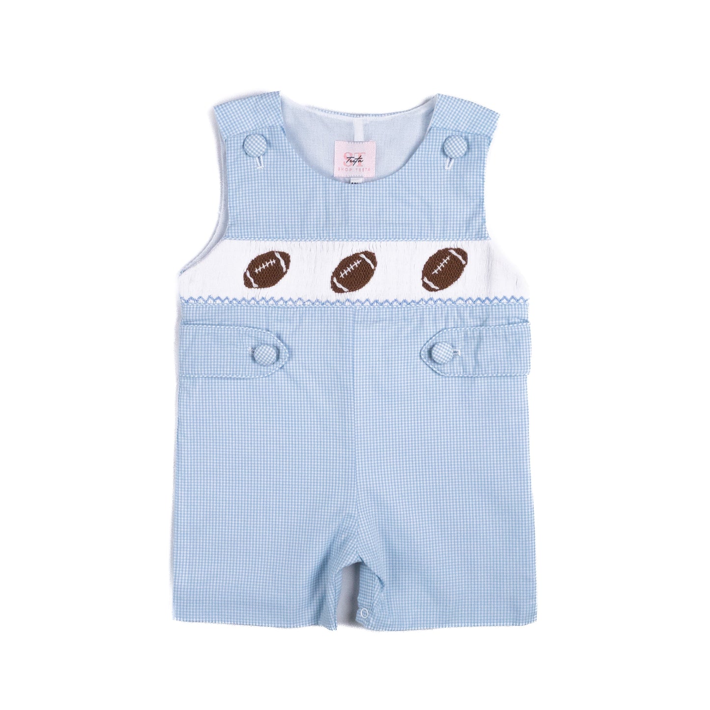 Football Blue Gingham - Henry Jon Jon