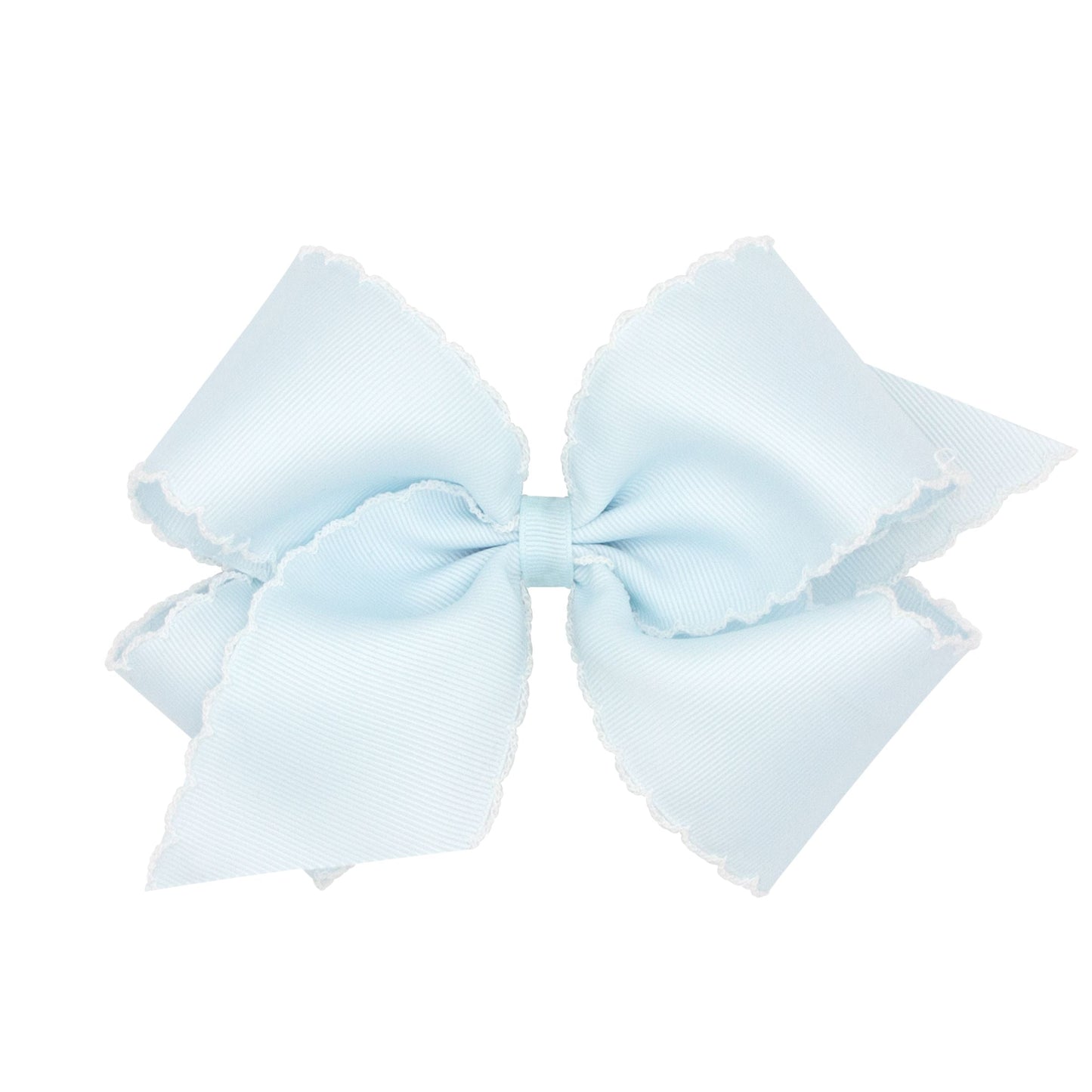 king moonstitch bow - ice blue with white - Made by McNamara