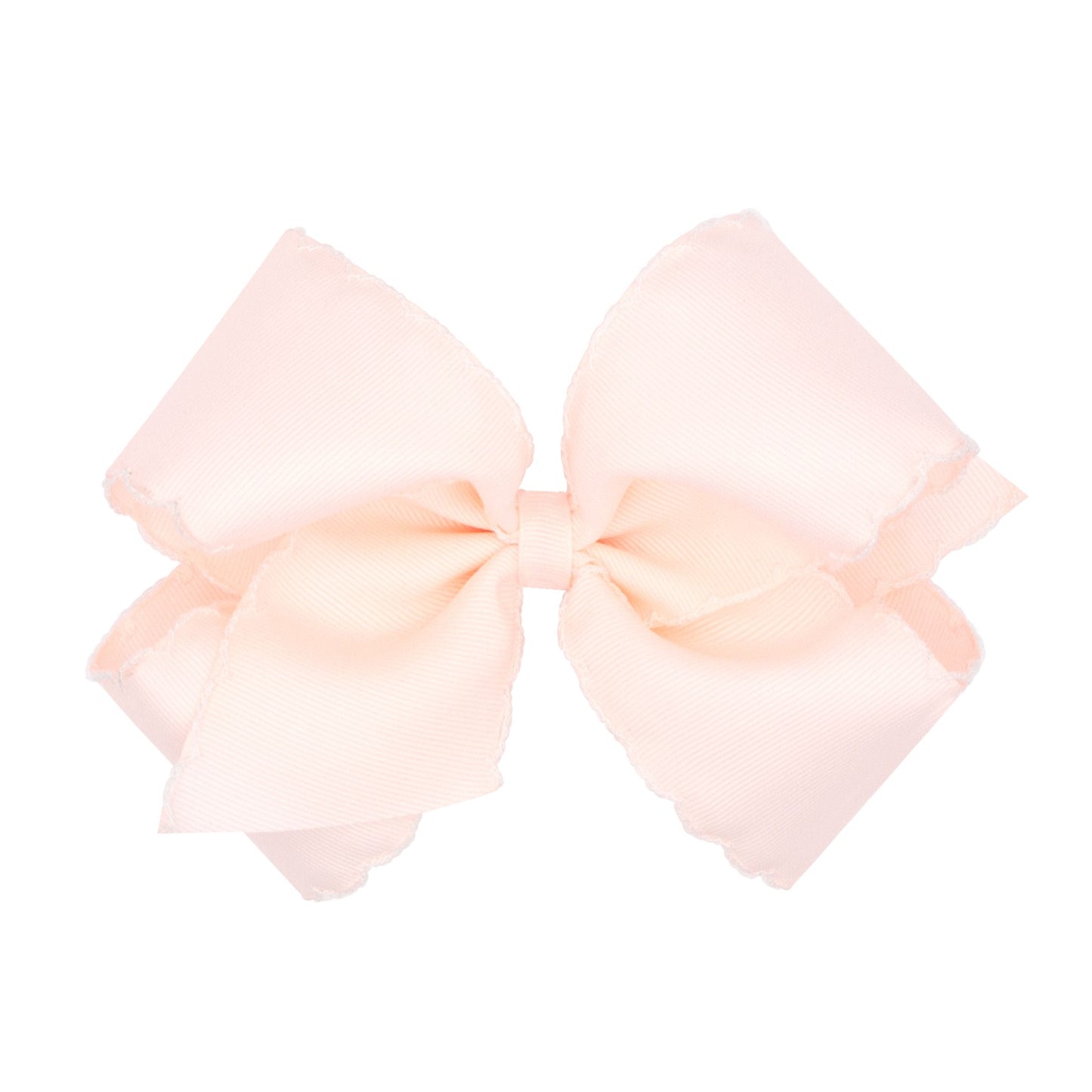 king moonstitch bow - ballet pink with white - Made by McNamara