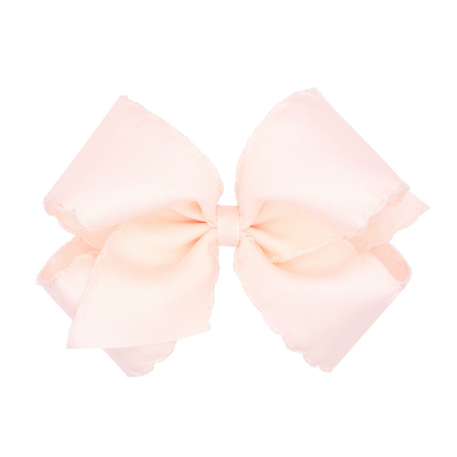 king moonstitch bow - ballet pink with white - Made by McNamara