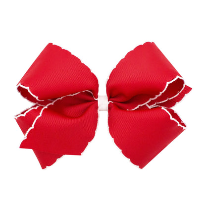 king moonstitch bow - red with white - Made by McNamara