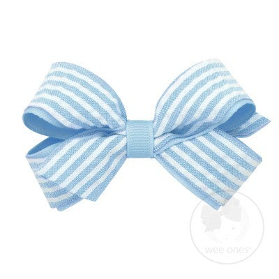 SMALL SEERSUCKER BOW - BLUE - Made by McNamara
