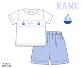 PERSONALIZED SAILBOAT TEE/SHORT SET PRE-ORDER