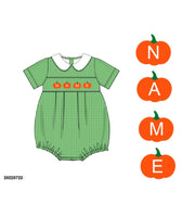 PERSONALIZED GREEN PUMPKIN BUBBLE