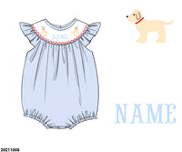 PERSONALIZED STANDING GIRL DOG BUBBLE PRE-ORDER