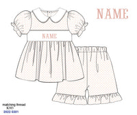 PERSONALIZED LINDSEY RUFFLE SHORT SET PRE-ORDER