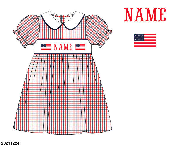 PERSONALIZED AMERICAN FLAG DRESS PRE-ORDER